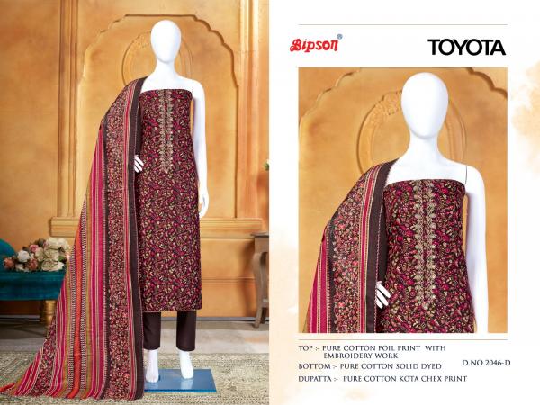 Bipson Toyota 2046 Designer Cotton Dress Material Collection